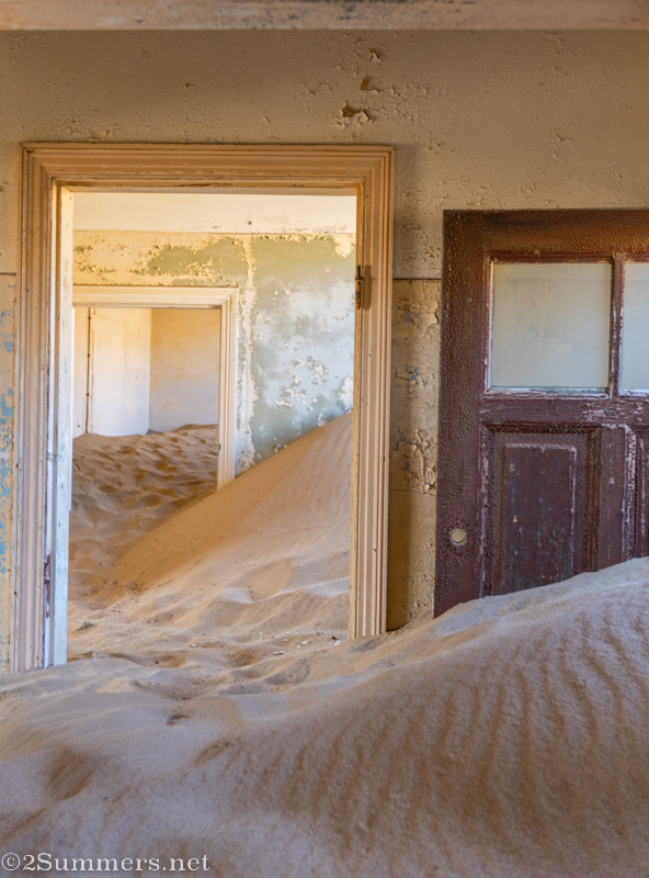 Windows and doors with sand
