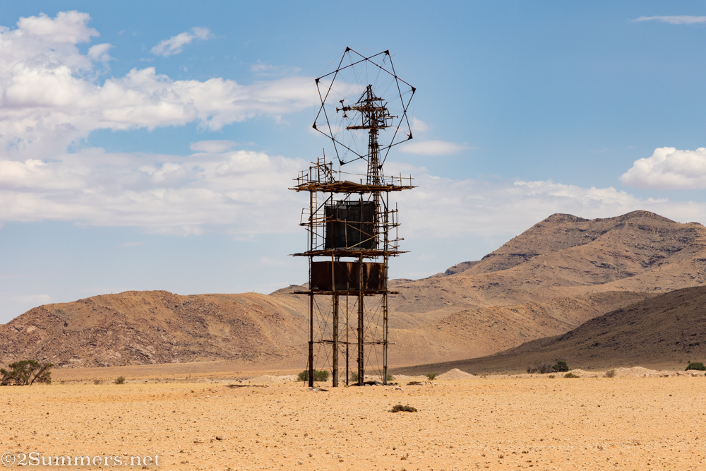 Crazy windmill near Aus