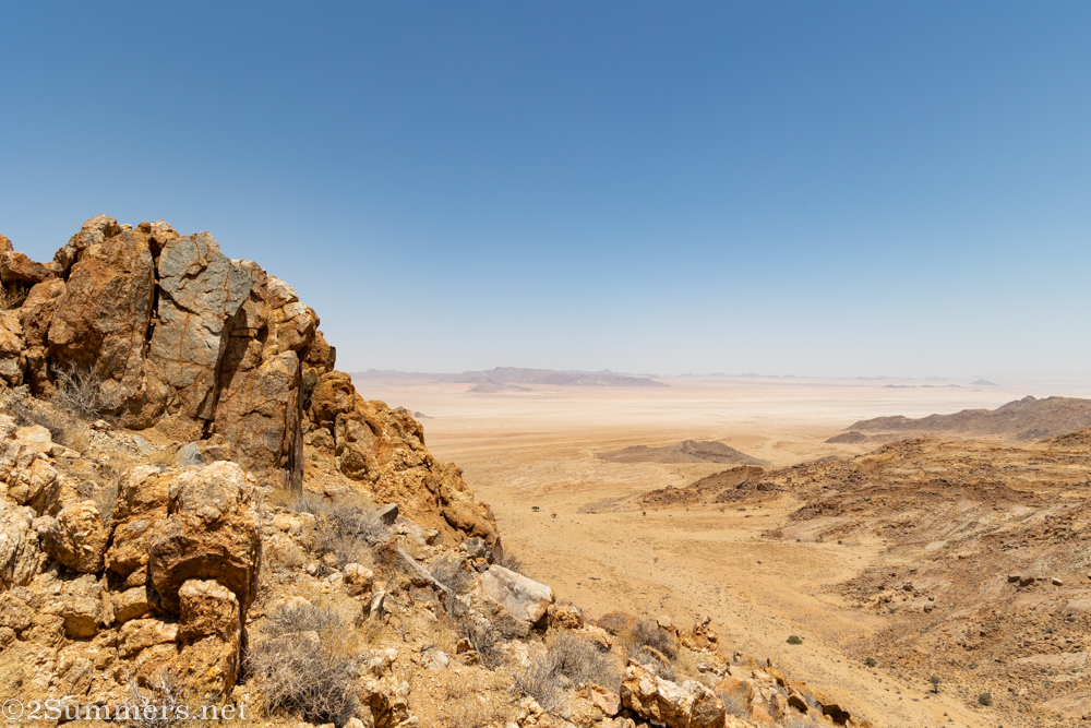 View from a hill at the Eureka Farm