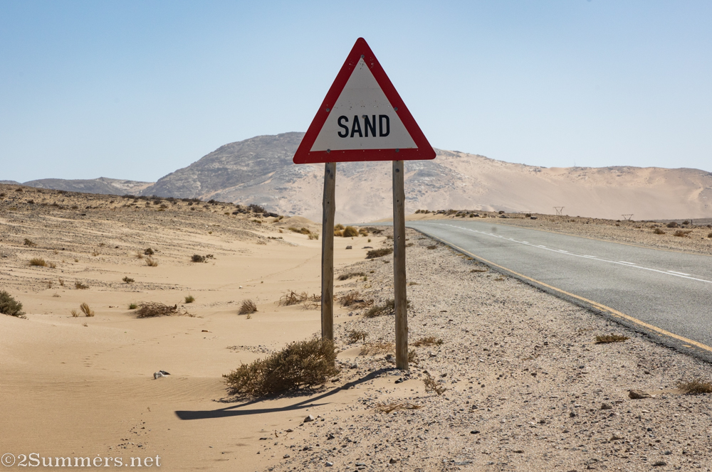 Sand sign in Namibia