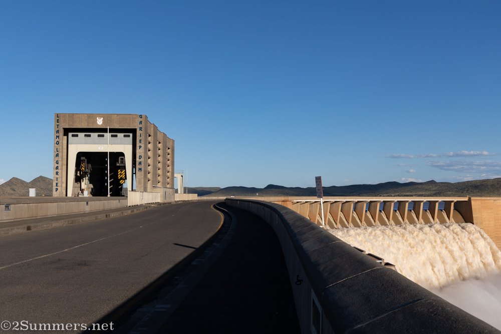 On top of the Gariep Dam wall