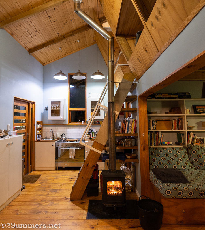 Timber House at night