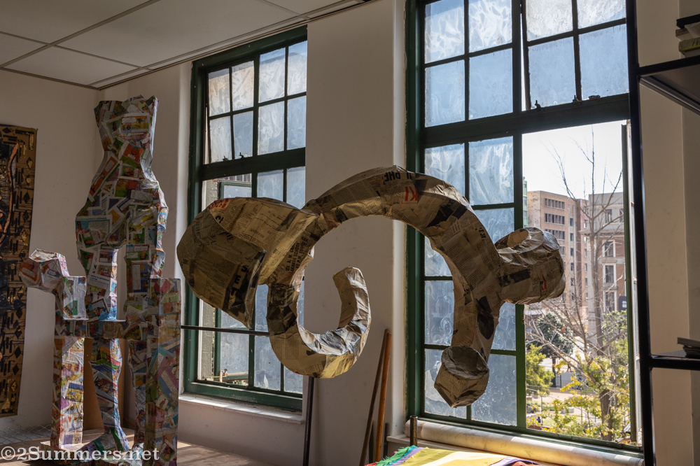 Sifiso Mkhabela’s studio