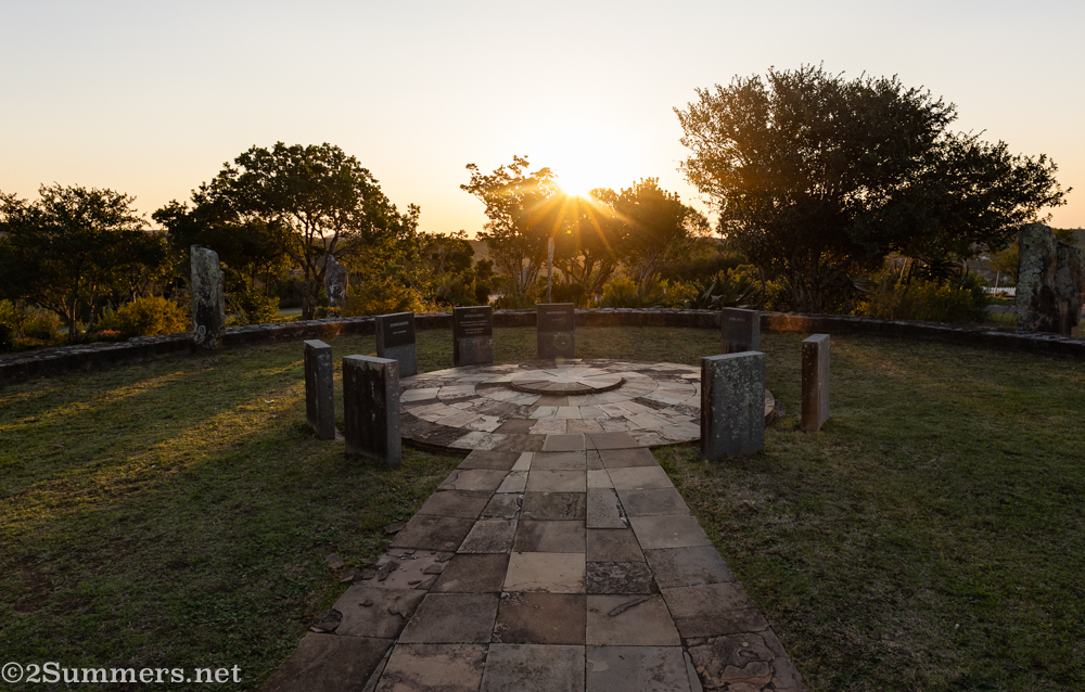Sunset at the Monument sundial