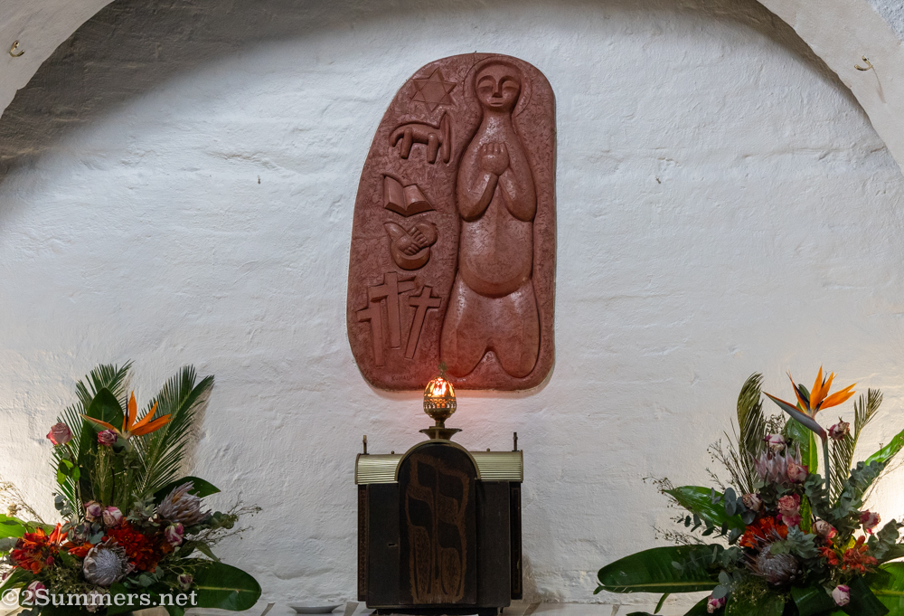 St. Joseph the Worker has two sculptures by the acclaimed South African sculptor Sydney Kumalo.