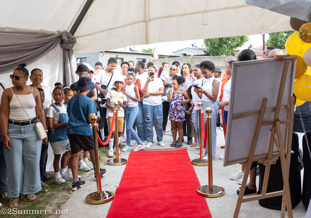 People waiting for Micayla to come out