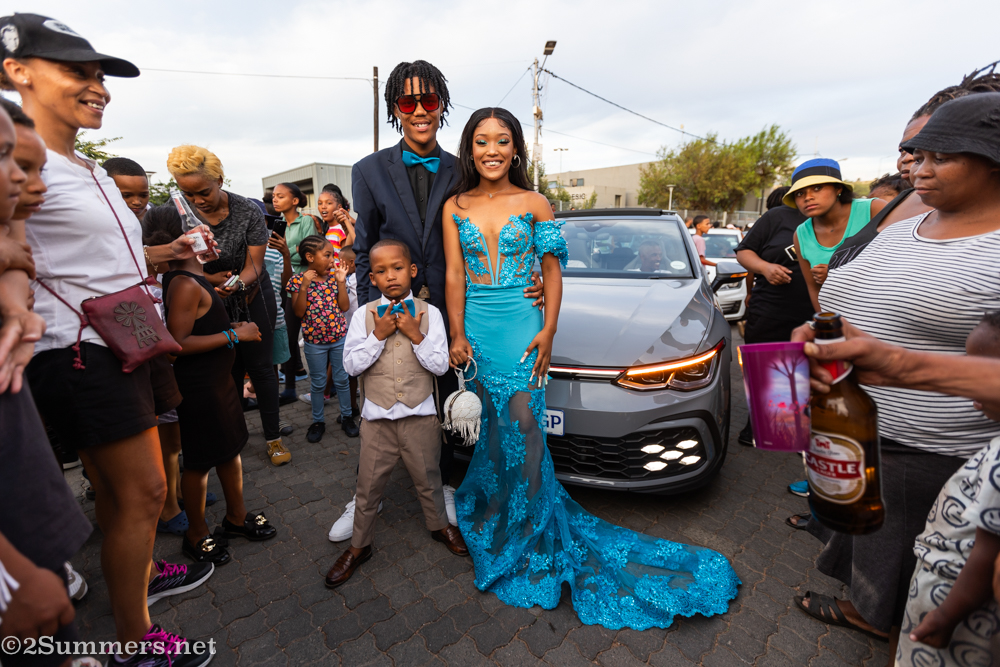 Couple at matric farewell parade