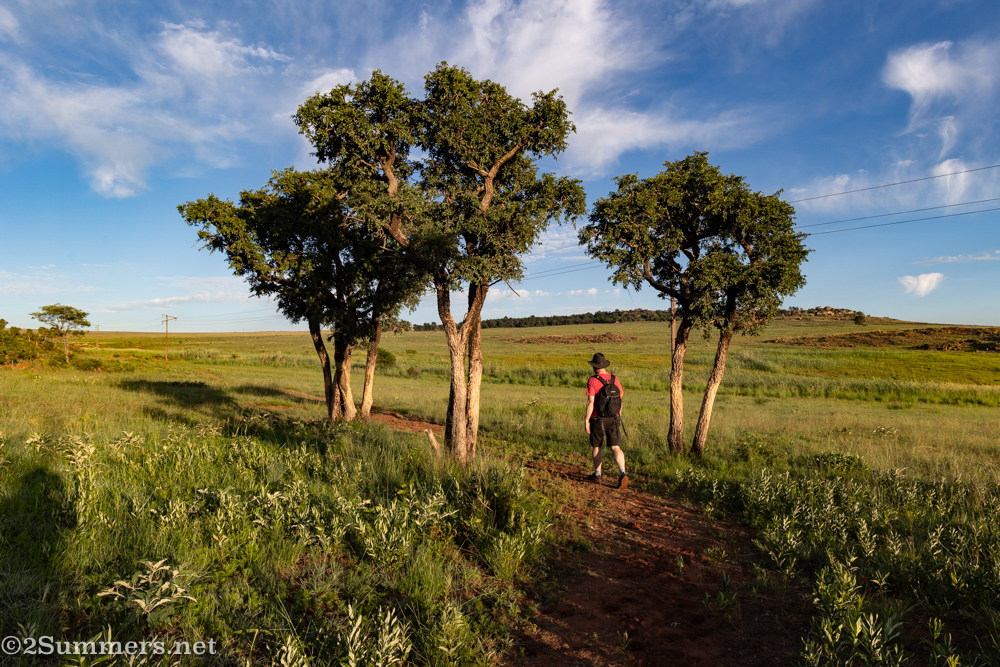 Thorsten hiking in Ezemvelo