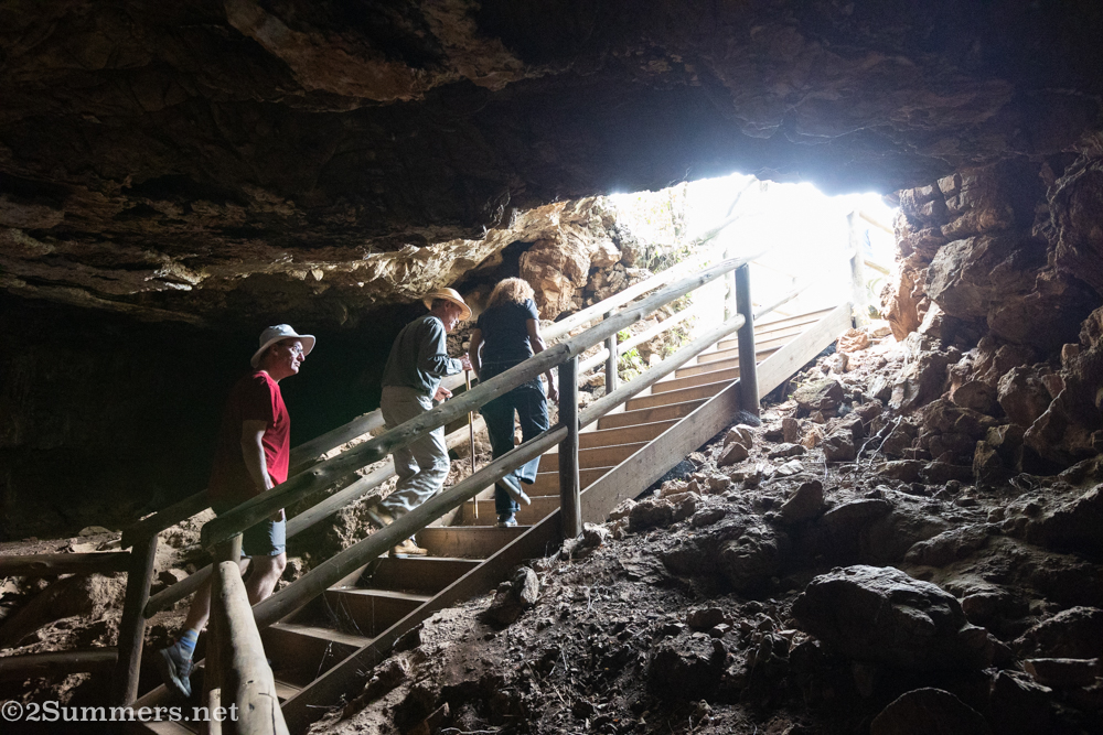 Exiting Gladysvale Cave