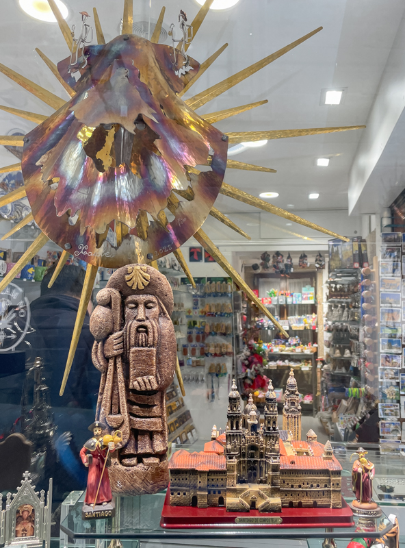 Religious souvenirs in Santiago de Compostela
