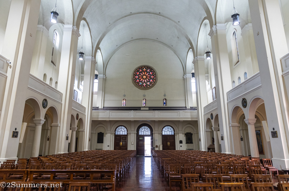 Looking back at the main entrance to St. Mary’s