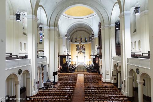 Looking down on the central section of St. Mary's Cathedral in downtown Joburg